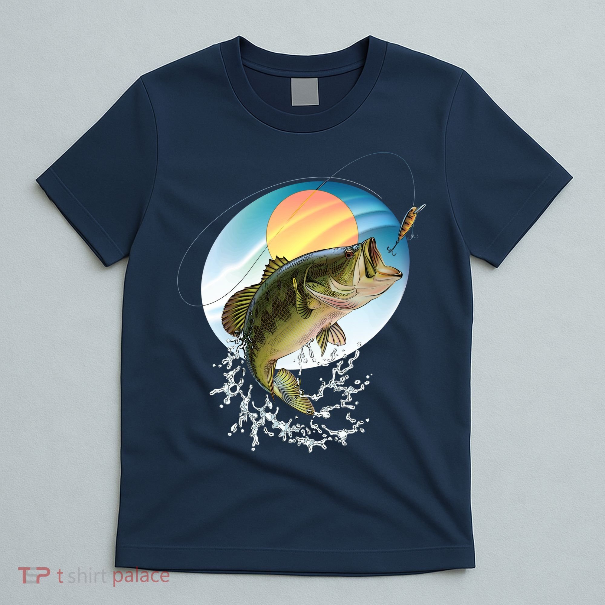 Fishing Leaping Bass  T-Shirt