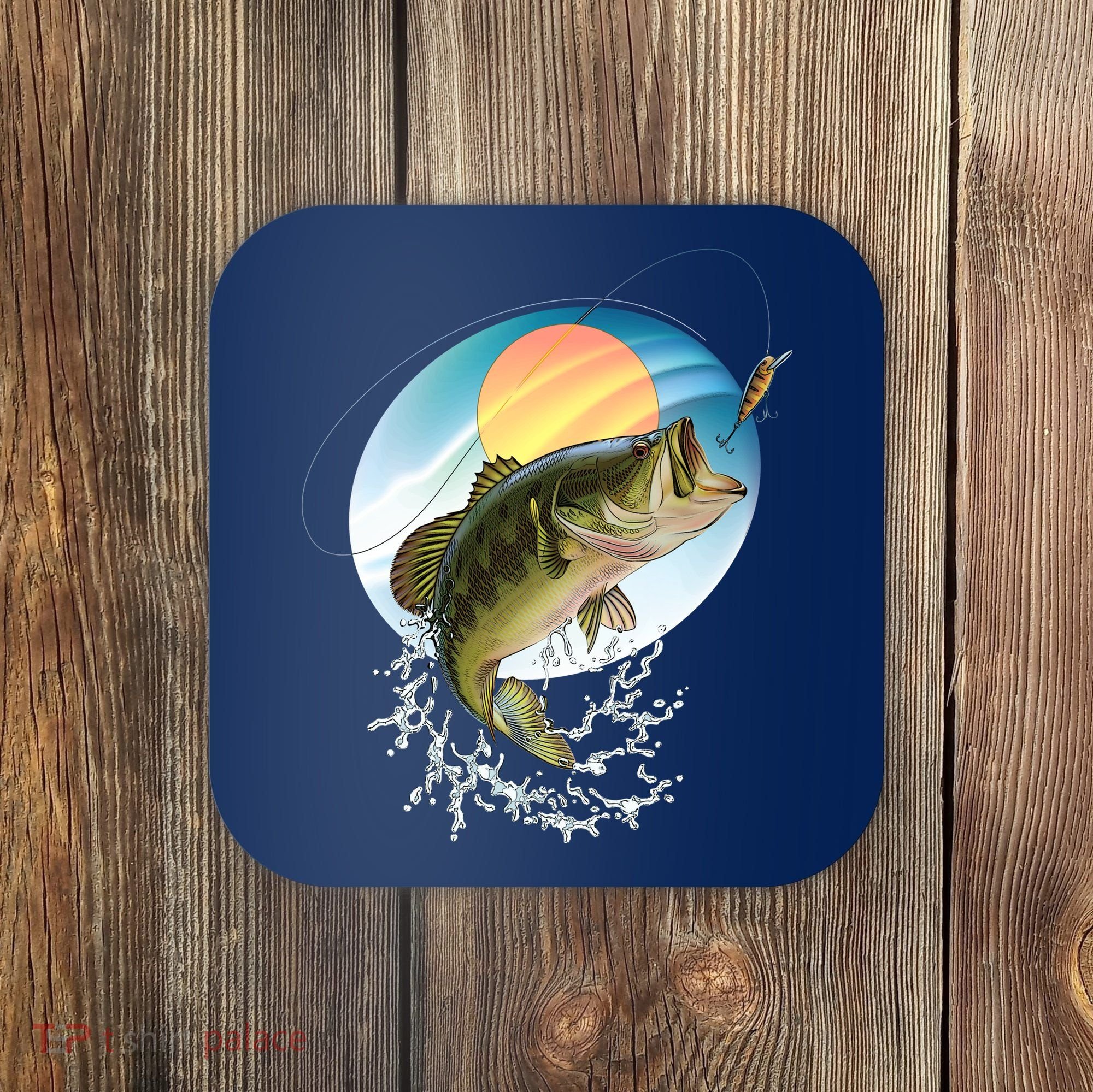 Fishing Leaping Bass  Coaster