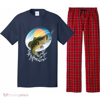 Fishing Leaping Bass  Pajama Set