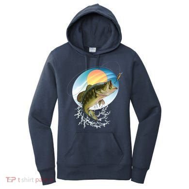 Fishing Leaping Bass  Women's Hoodie