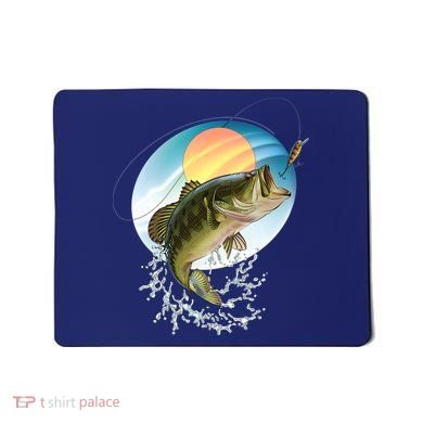 Fishing Leaping Bass  Mousepad