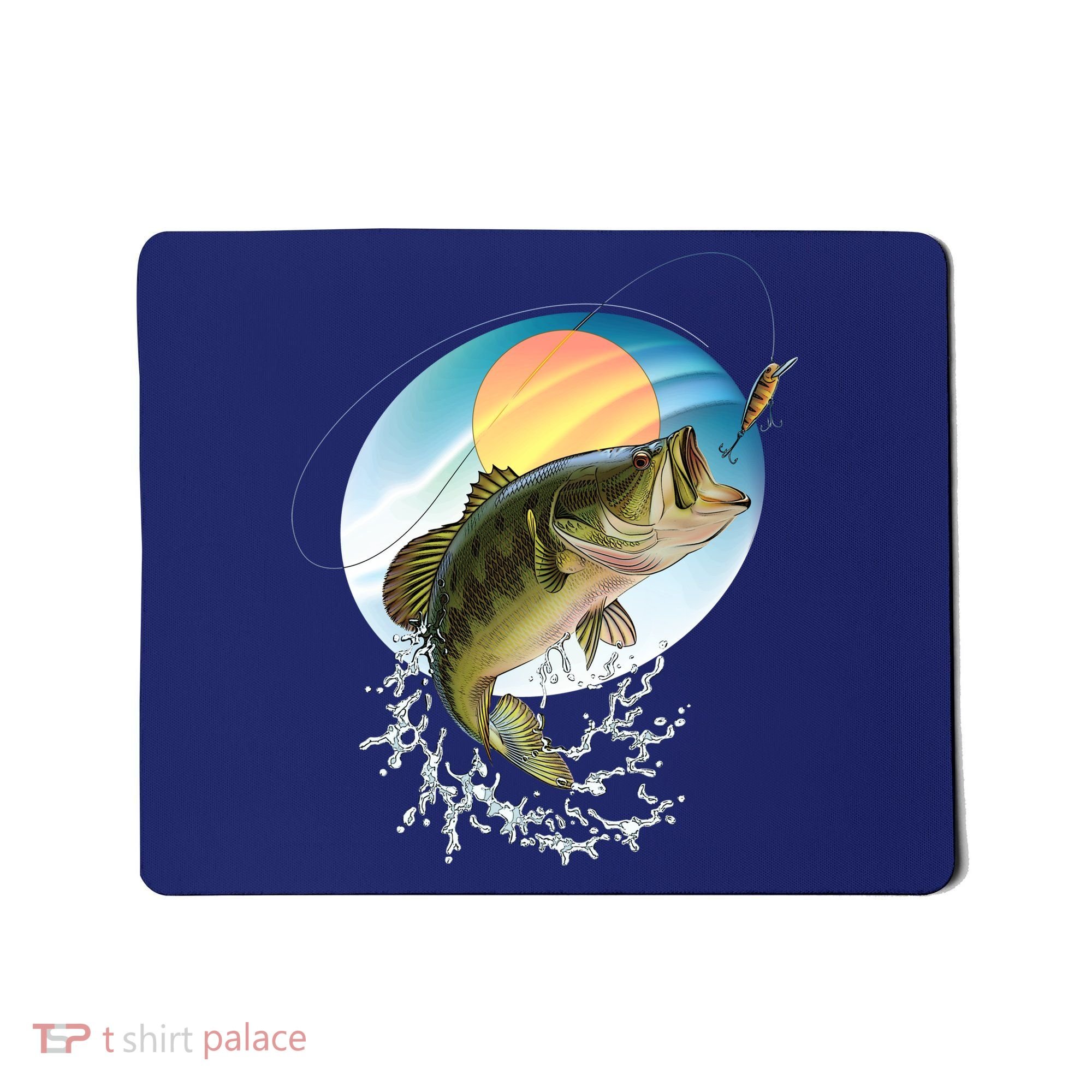Fishing Leaping Bass  Mousepad