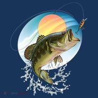 Fishing Leaping Bass  Women's Tank Top thumb 5