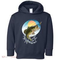 Fishing Leaping Bass  Toddler Hoodie thumb 0
