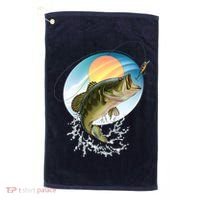 Fishing Leaping Bass  Golf Towel thumb 0