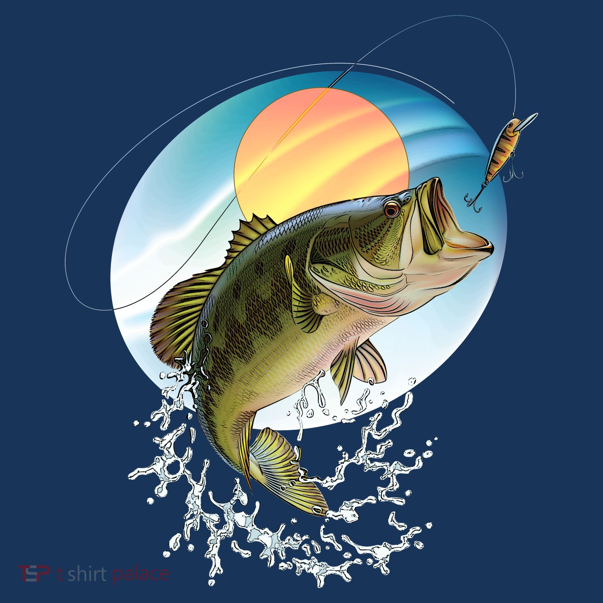 Fishing Leaping Bass  Women's T-Shirt