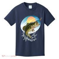 Fishing Leaping Bass  Kids T-Shirt thumb 0