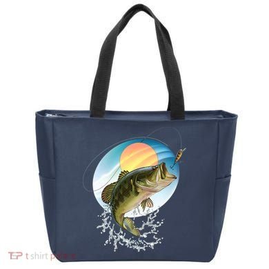 Fishing Leaping Bass  Tote Bag