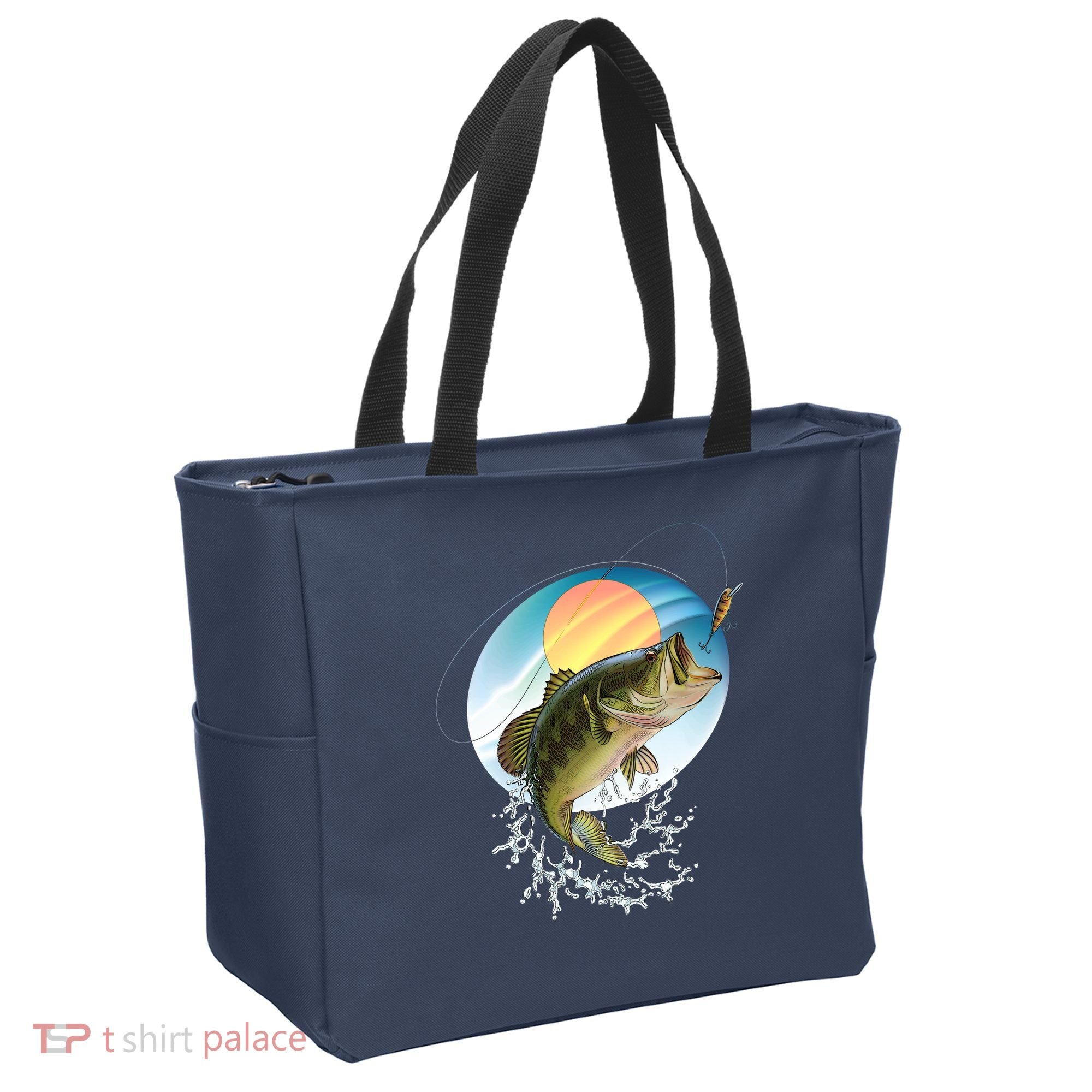 Fishing Leaping Bass  Tote Bag