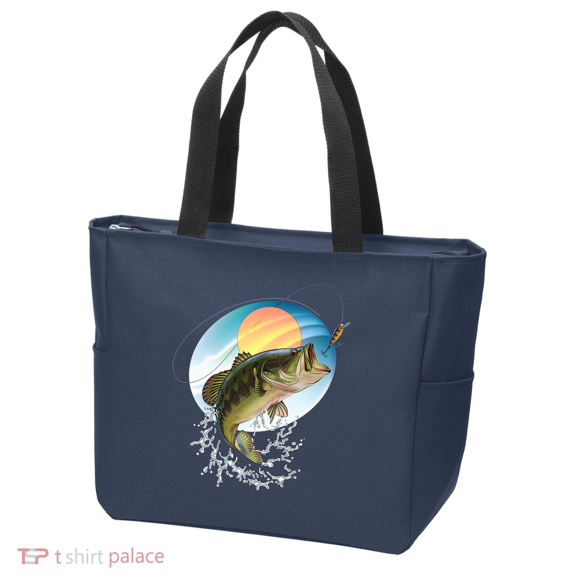 Fishing Leaping Bass  Tote Bag