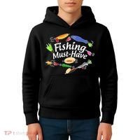 Fishing Must-Have Fishing Lures Kids Hoodie thumb 4