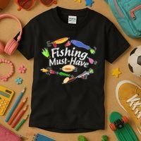 Fishing Must-Have Fishing Lures Kids T-Shirt thumb 3