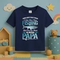 Fishing Papa There Aren't Many Things I Love More Toddler T-Shirt thumb 3