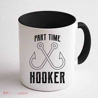Fishing Part Time Hooker Coffee Mug back