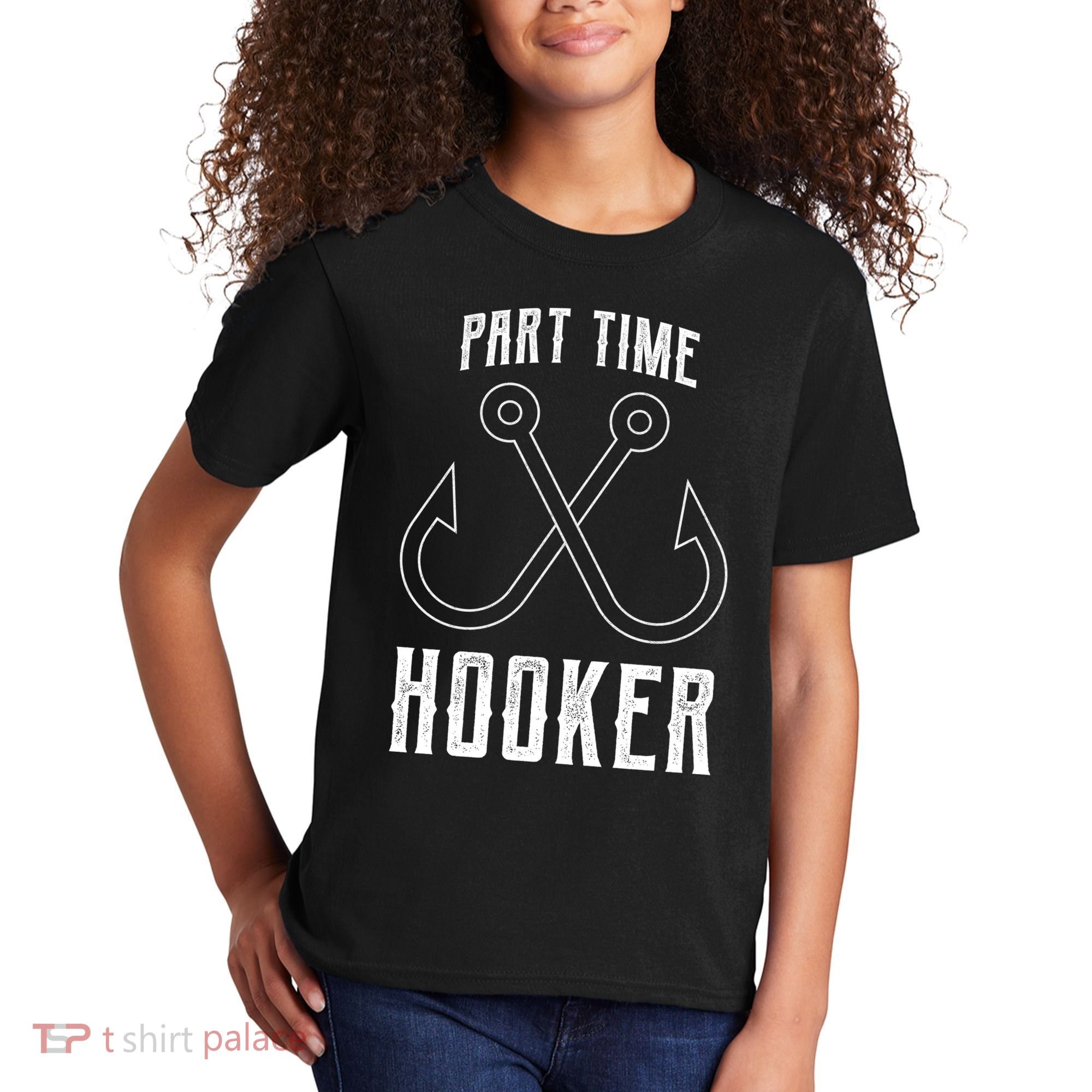 Fishing Part Time Hooker Kids T-Shirt