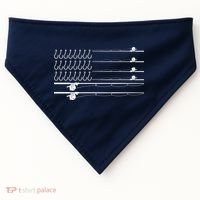 Fishing Pole Hooks USA American Flag USA-Made Doggie Bandana thumb 0