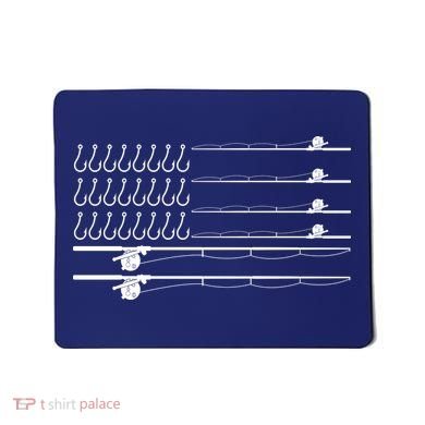 Fishing Pole Hooks USA American Flag Mousepad