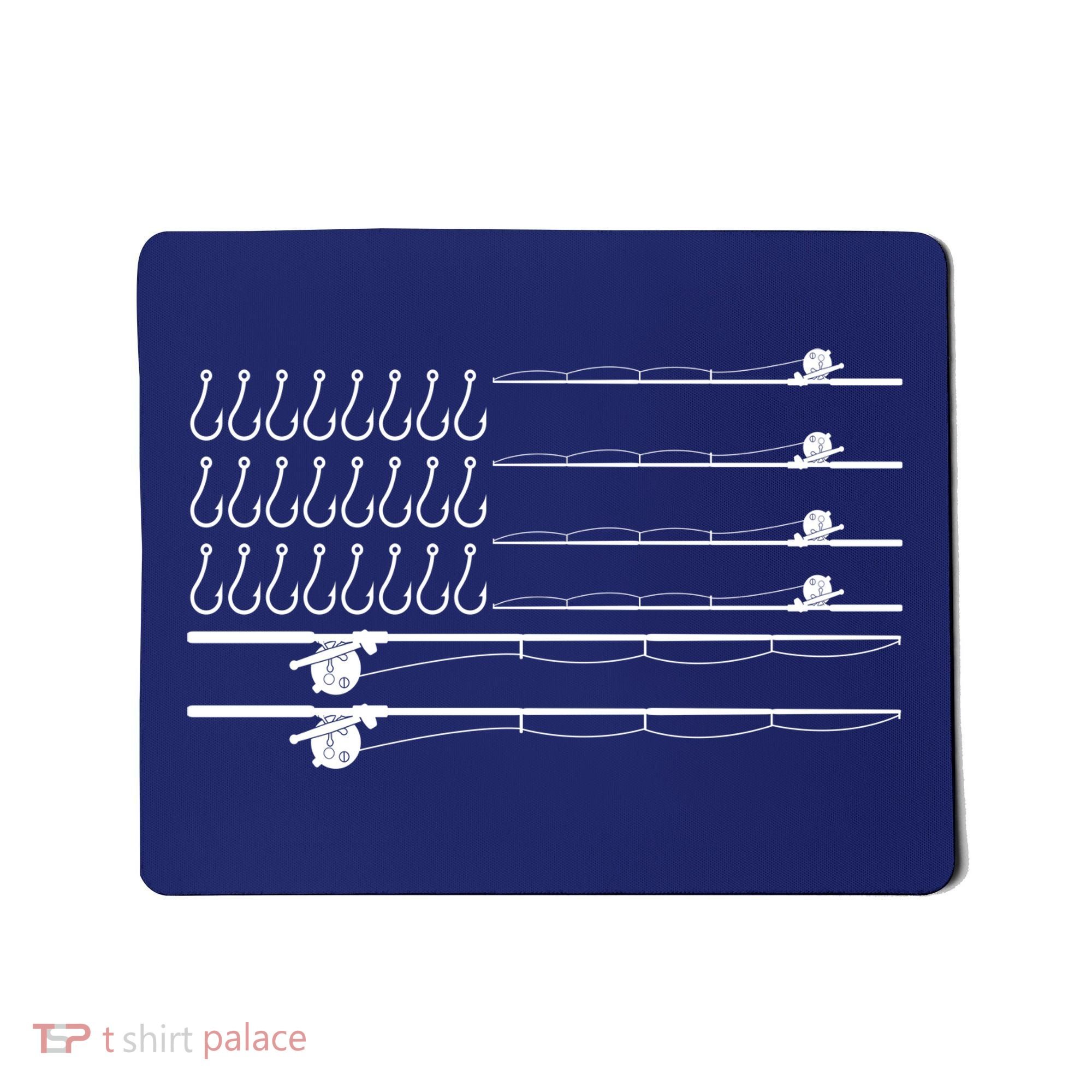Fishing Pole Hooks USA American Flag Mousepad