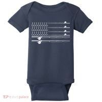 Fishing Pole Hooks USA American Flag Baby Bodysuit thumb 0