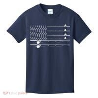 Fishing Pole Hooks USA American Flag Kids T-Shirt thumb 0