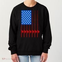 Fishing Poles USA American Flag Women's Sweatshirt thumb 0