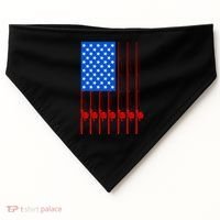 Fishing Poles USA American Flag USA-Made Doggie Bandana thumb 0