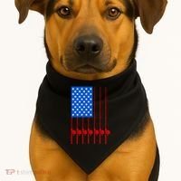 Fishing Poles USA American Flag USA-Made Doggie Bandana thumb 1