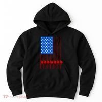 Fishing Poles USA American Flag Hoodie thumb 0