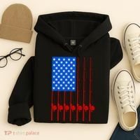 Fishing Poles USA American Flag Hoodie thumb 4