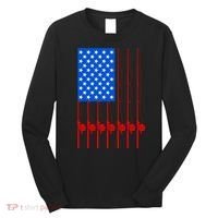 Fishing Poles USA American Flag Long Sleeve Shirt thumb 0