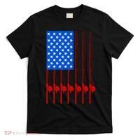 Fishing Poles USA American Flag T-Shirt thumb 0