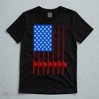 Fishing Poles USA American Flag T-Shirt thumb 5