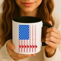 Fishing Poles USA American Flag Coffee Mug thumb 3
