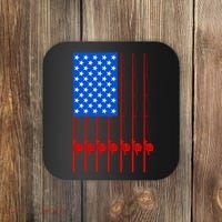 Fishing Poles USA American Flag Coaster thumb 0