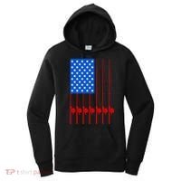 Fishing Poles USA American Flag Women's Hoodie thumb 0