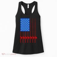 Fishing Poles USA American Flag Women's Tank Top thumb 0