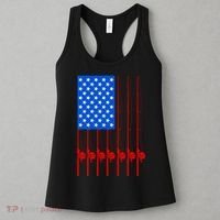 Fishing Poles USA American Flag Women's Tank Top thumb 3