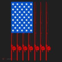 Fishing Poles USA American Flag Hat thumb 2