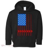 Fishing Poles USA American Flag Toddler Hoodie thumb 0