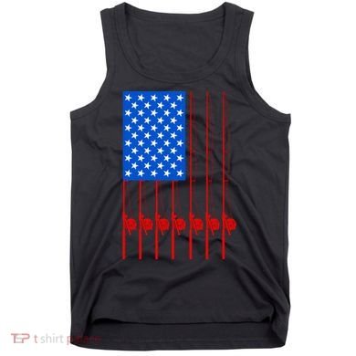 Fishing Poles USA American Flag Tank Top