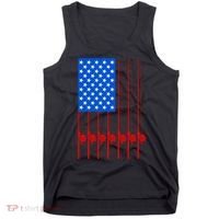 Fishing Poles USA American Flag Tank Top thumb 0