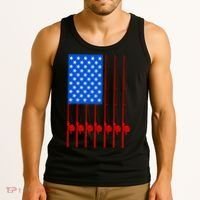 Fishing Poles USA American Flag Tank Top thumb 3