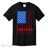 Fishing Poles USA American Flag Kids T-Shirt thumb 0