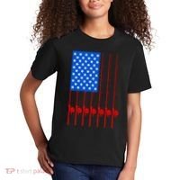 Fishing Poles USA American Flag Kids T-Shirt thumb 2