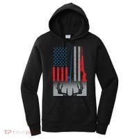 Fishing Rod Hunting Rifle American Flag Women's Hoodie thumb 0