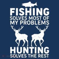 Fishing Solves Most Of My Problems Hunting Solves The Rest Bucket Hat thumb 4
