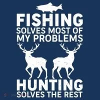Fishing Solves Most Of My Problems Hunting Solves The Rest Bucket Hat thumb 4