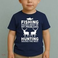 Fishing Solves Most Of My Problems Hunting Solves The Rest Toddler T-Shirt thumb 2
