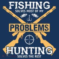 Fishing Solves Most Problems Hunting Solves The Rest Kids Hoodie thumb 5