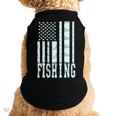 Fishing USA Flag Doggie Tank